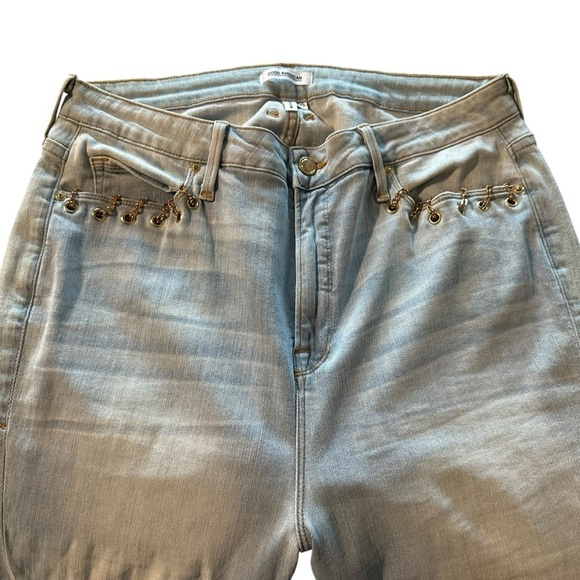 Good American Good Leg women's size 18 jeans with chains embellishments - Picture 4 of 8